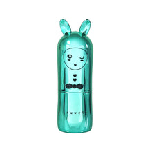 Laden Sie das Bild in den Galerie-Viewer, Inuwet Lippenbalsam Bunny für Kinder in metallic türkis mit Cupcake-Geschmack, VINLB24